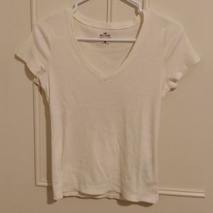 Hollister Cream V-Neck T-Shirt